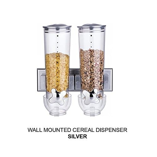 Wall Mount Turn and Serve 2 Cylinder Cereal Dispenser