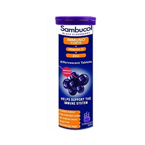 Sambucol Black Elderberry Liqu Immuno Forte Effervescent Tablets 15Tabs (2 Pack)