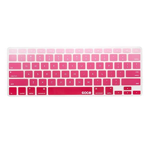 COCE Pink Gradient MacBook Keyboard Cover for MacBook Pro 13" 15" 17" (with or w/Out Retina Display) iMac Apple Wireless Keyboard and MacBook Air 13" NOT FIT for 2016 New Model (Pink Gradient)