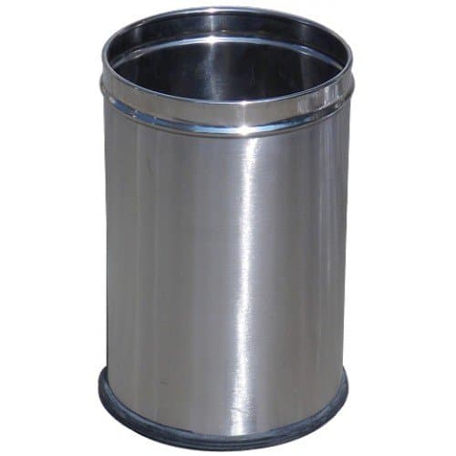 ZIH Plain Open Dustbin(7" x 10",100% StainleSteel)