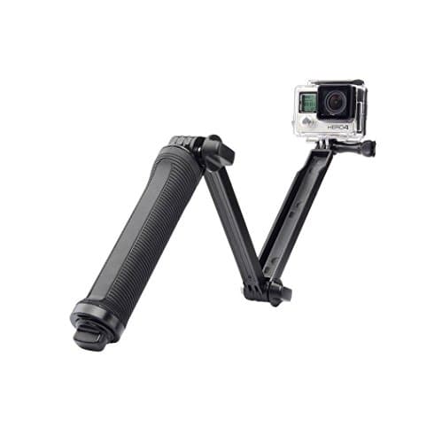 AIRON 3-Way Grip Arm Tripod Foldable Selfie Stick, Stabilizer Adjustable Monopod Mount Holder, Extendable Folding Arm Handle for Action Cameras and All GoPro Hero