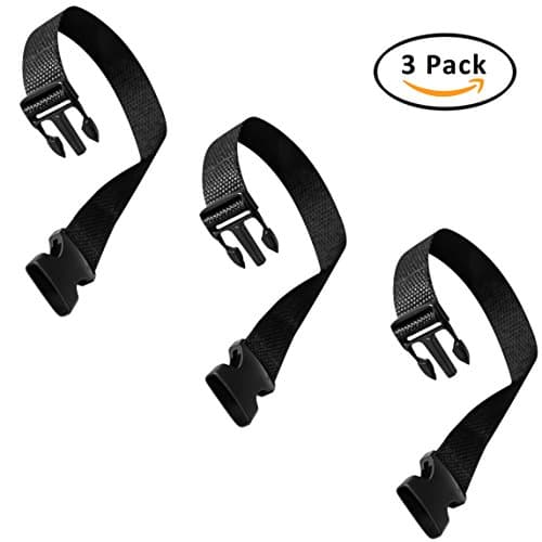 Fancy Mobility Strap Extender for Backseat Car Organizer (13 Inches, Black) (3 pack)