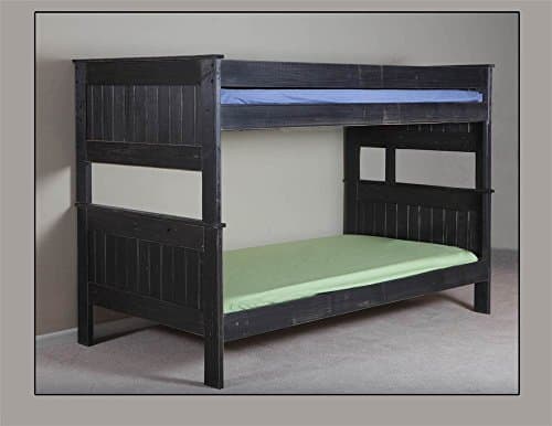 Chelsea Home Twin/Twin Stackable Bunk Bed in s Black Distressed