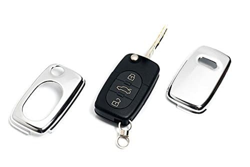 OriginalEuro Chrome Remote Flip Key Cover Case Skin Shell Cap Fob Protection SLine for Early Audi