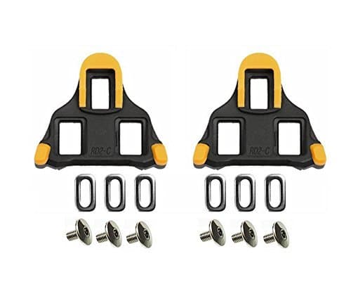 Outfun Bike Cleats 6 degree Float Self-Locking Compatible with Shimano SPD-SL Cycling Pedal Cleats Yellow