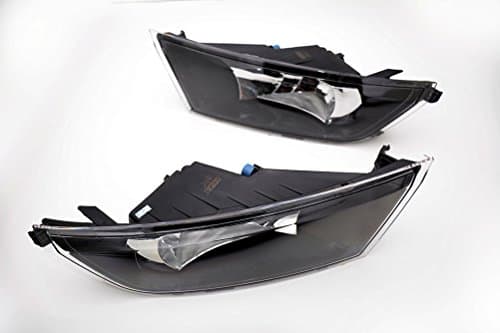 1Pair Left & Right Clear Front Bumper Fog Light Driving Lamps With Bulbs Generic fit for Skoda Fabia 2015