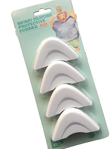 Soft Silicone Edge & Corner Guards,Baby Safety Corner Protectors, Pre-Taped Child Proof Corner Safety Bumpers Table Guards Cover, 4 PACK (White)