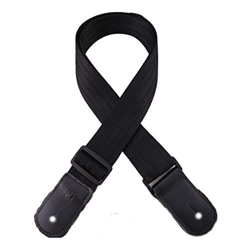 Yeshai3369 Adjustable Shoulder Strap for Ukulele Small Guitar Belt - Artificial Leather Ended Black