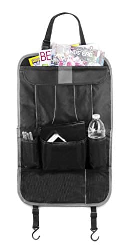 Backseat Car Organizer for Kids with iPad Tablet Holder, Multiple Use as Anti Kicking Mat & Auto Backseat Protector Big Storage Bag