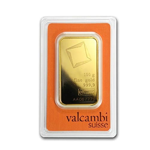 100 gram Bar - Valcambi (Pressed w/Assay)