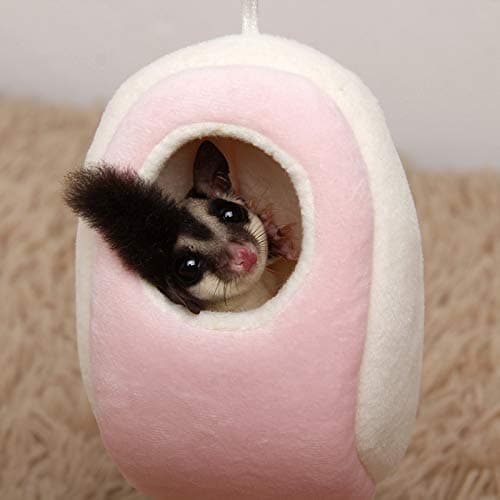 ABLAZEZAI Sugar Glider Hamster Hammock Bed Nest Cute House Small Animal Winter Warm Bedding Supply