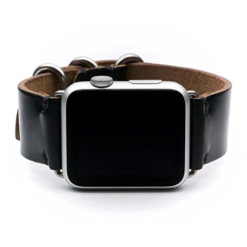 Apple Watch Band Horween Leather Watch Strap by E3 Supply Co.- Black Chromexcel