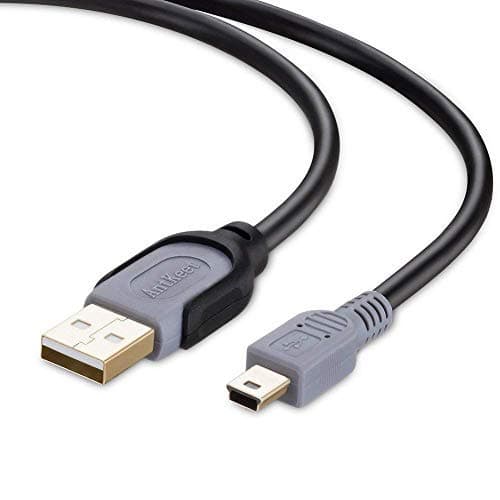 Mini USB Cable 12ft,Antkeet USB 2.0 Type A to Mini B Cable Male Cord for MP3 Players, Digital Cameras,PS Controller,GPS Receiver,PDAs,etc (12ft)