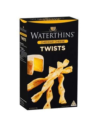 Waterthins Classic Chedder Cheese Twists 110gm