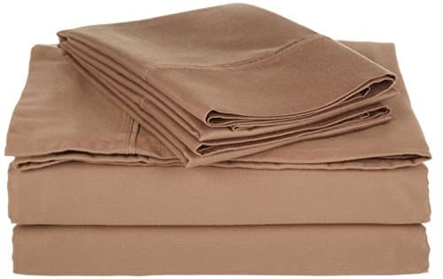 Victoria Bedding 110 GSM Microfiber 4 Piece Sheet Set –Wrinkle free, Ultra Soft- Elegant,Comfortable, Hotel & Home Quality (Taupe Solid,UK Superking Size,35CM Pocket Drop)