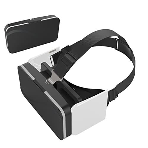 Virtual Reality Glasses Foldable VR Headset for iPhone and Android Phones 3D Virtual Reality Glasses Box for 3D Movies Video Games, Compatible with Cellphones from 4.7-6 Size