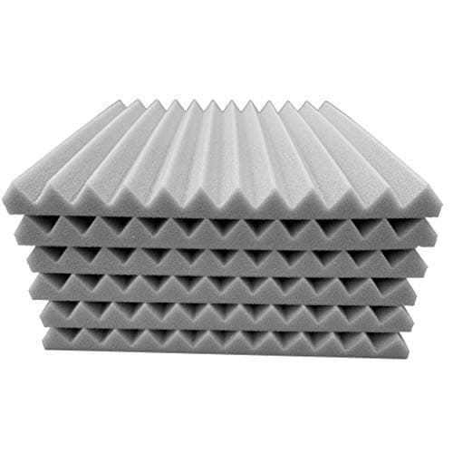 MCYs 6Pcs 12 slots High-density Flame-retardant Soundproof wall stickers Acoustic Foam Panel Sound Stop Absorption Sponge Studio KTV Soundproof