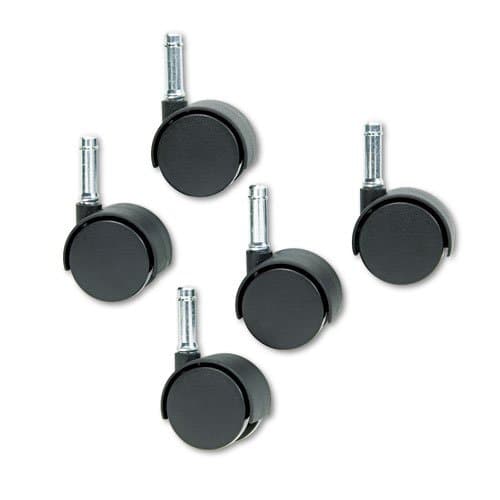 Master Caster® - Duet Twin Wheels, 100 lbs./Caster, Nylon, Matte Black, 5/Set - Sold As 1 Set - Contemporary design, strength and performance make these replacement casters an excellent choice for office and home furnishings.