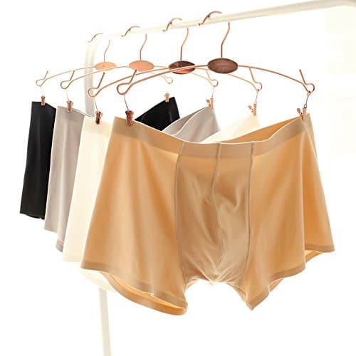 4-Pack Mens Trunk Underwear Super Soft Low-Rise Seamless Invisible Short Boxer Briefs Multicolor M