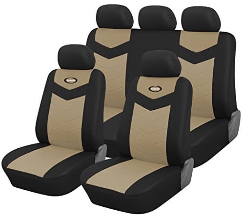 Full Set Protective Vinyl Car Seat Covers for Kia Rio 2006-2019 (Sahara)