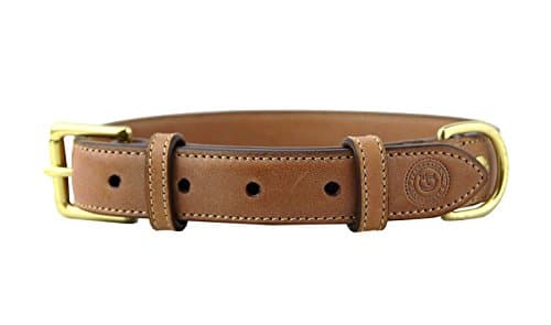 GHURKA, 100% AUTHENTIC, 100% LEATHER DOG COLLAR FOR MEDIUM BREED CHESTNUT 1" WIDE 23.5" LONG NEW