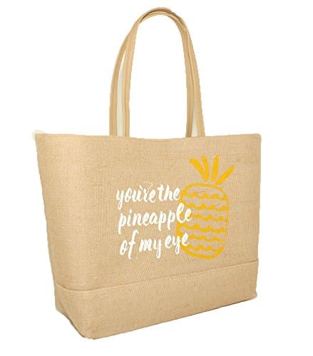 Silver One Oversized Water Resistant Woven Combo Travel Beach Tote Bag with PU Leather Handle