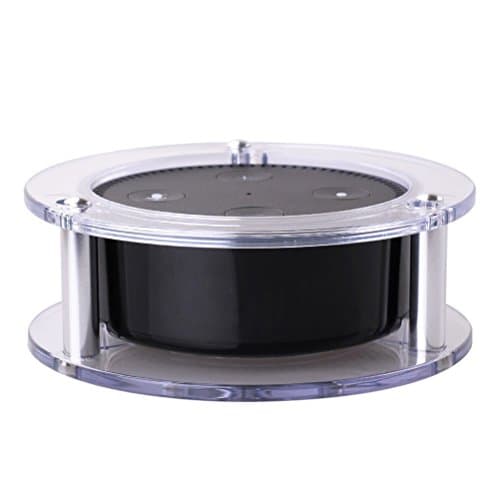 Healifity Acrylic Speaker Stand Holder for 2nd Generation Amazon Echo Dot (Transparent White)