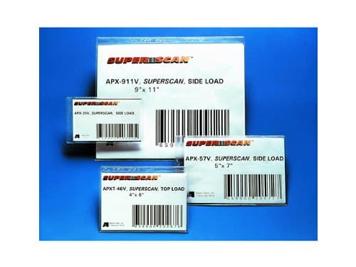Super Scan Gold Label Holder, 3"x5", Plastic, Self Adhesive Backing, SS35