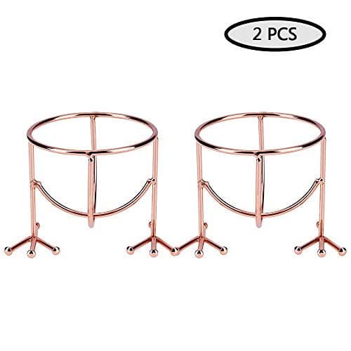 Makeup Sponge Holder Drying Stand,Egg Sponge Stand,Chicken Feet Shape Powder Puff Sponge Support Display Stand,Round Makeup Organizer,Practical for Women Travel and Daily Use(Rose Gold,2 Piece)
