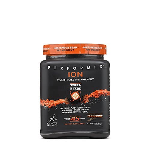 PERFORMIX ION MultiPhase PreWorkout, Maximum Pump Technology, Ballistic Muscle Energy, Enhanced Mental Focus, 45 Serving, Tangerine