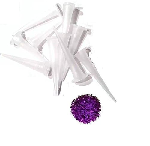 thecatandkittenstore 10 Soft Claws Nail Cap Glue Applicator Tips and 1 Sparkle Ball Toy 1" W