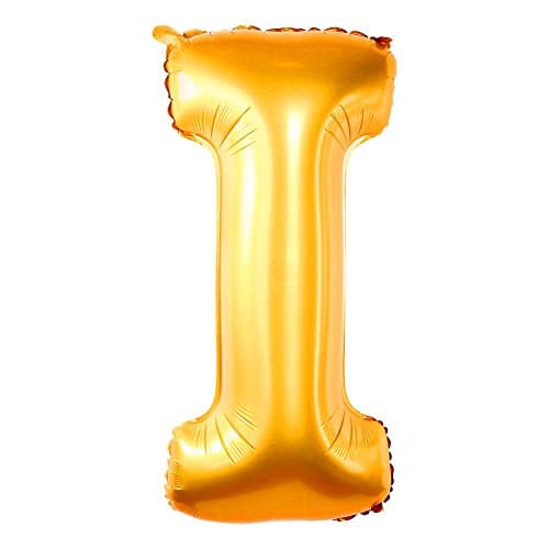Gold "I" Oversized 40 Inch Decorations Dazzling Balloons