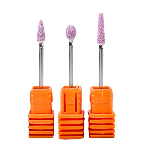 3PCS Quartz Nail File Drill Bit Manicure Pedicure Tools Nail Polishing Grinding Head