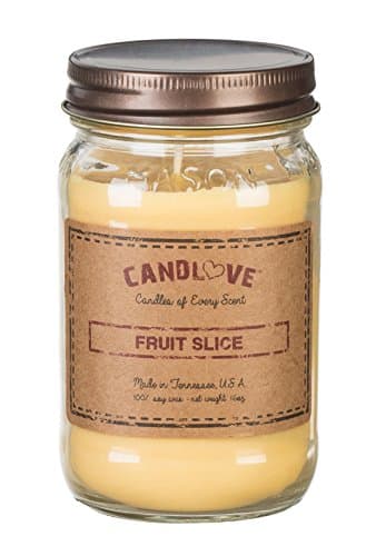 CANDLOVE Fruit Slice Scented Candle 16 Oz Mason Jar - 100% Soy - Made In The USA