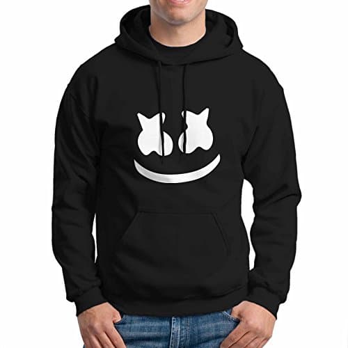 Marshmello Face Unisex Hoodie Black Size S
