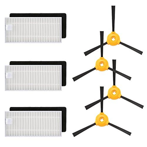 Accessory Kit for Ecovacs Deebot N79 & N79s Robotic Vacuum Cleaner (3 Filters & 4 Side Brushes)