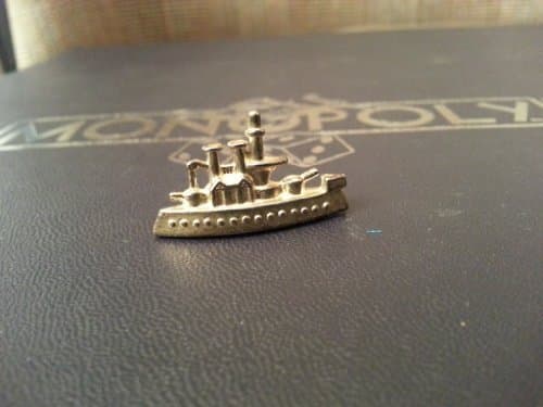 (Read Description Carefully) Monopoly - Deluxe Edition (Replacement Parts Only) Gold Looking Metal Game Token / Piece - Battleship