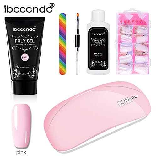 Nail Art Machine USB Nail Lamp Poly Gel Liquid Double-end Nail Pusher False Nails Set Roysberry, Nails Manicure Plus Anti-Uv Auto Sensor Nail Gel Dryer (E)