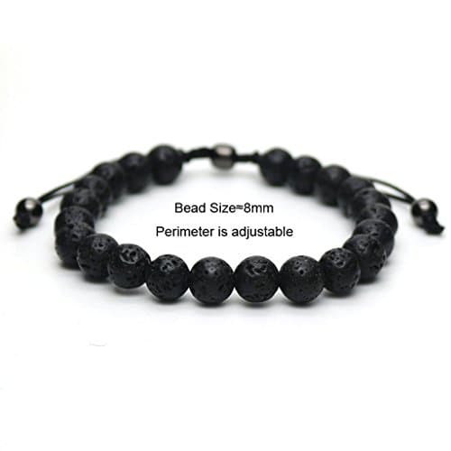 Blue Jasper Stone Beads Bracelet DIY Braiding Macrame Adjustable Bracelet For Men and Women Pulseira Masculina G-8