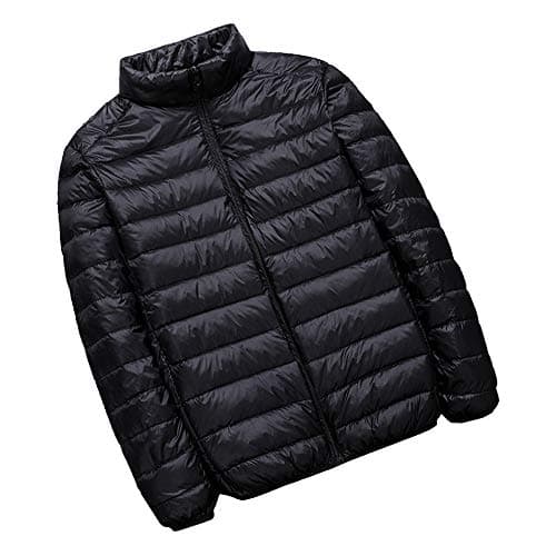Super frist Men's Winter Lightweight Packable Down Jacket Long Sleeve Outwear Puffer Coats