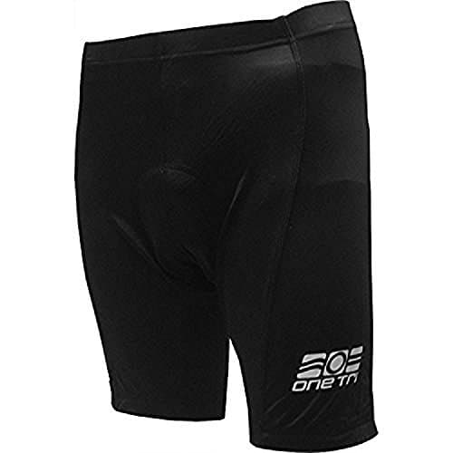 One Tri Men's Sport Competitor 9-Inch Tri Compression Shorts (Medium, Black)