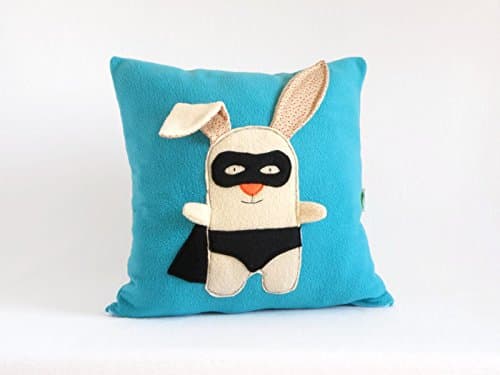 Handmade Turquoise Throw Pillow for Your Nursery