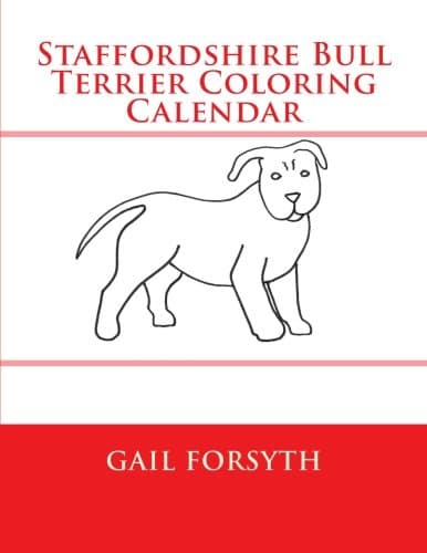 Staffordshire Bull Terrier Coloring Calendar
