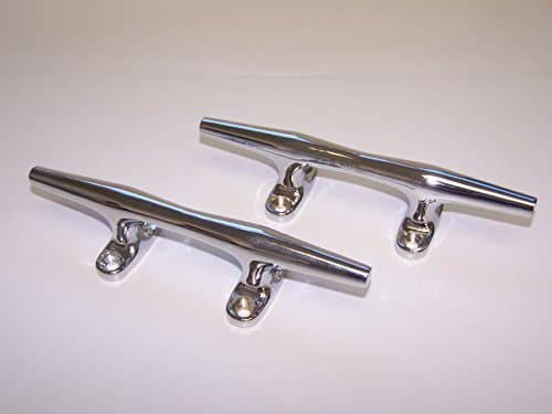 Open Base Cleat Chrome Plated Zinc 8" Inch Pair (2) Sea-Dog Line 044608 SURPLUS