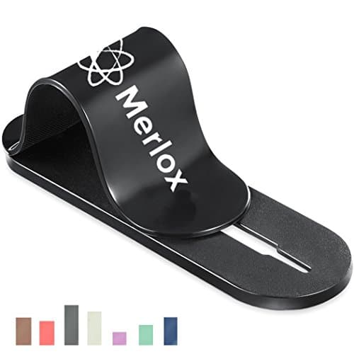 Merlox Flexible SmartPhone Holder, New 2018, Comfortable, Elegant and Cool Design. Never Drop Your Phone while using Facetime or catching Pokemon (Black)