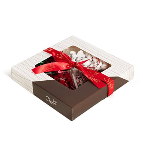 The Chocolate Bar Christmas Kosher Candy Chocolate & Nuts Gift Platter 4-sectional