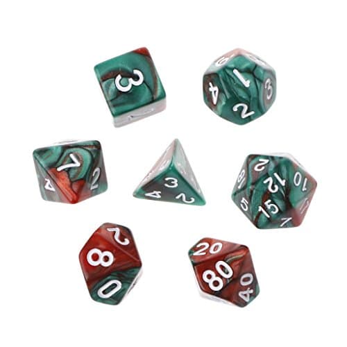 Manyo 7pcs/Set Acrylic Polyhedral Dice For TRPG Board Game Dungeons And Dragons D4-D20 (1)