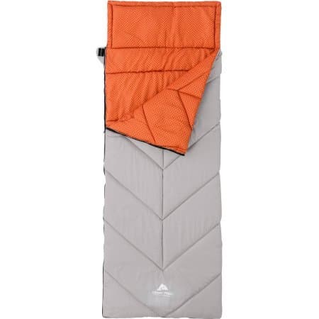 Ozark Trail Deluxe 40-Degree Cool Weather Sleeping Bag, Black and Gray