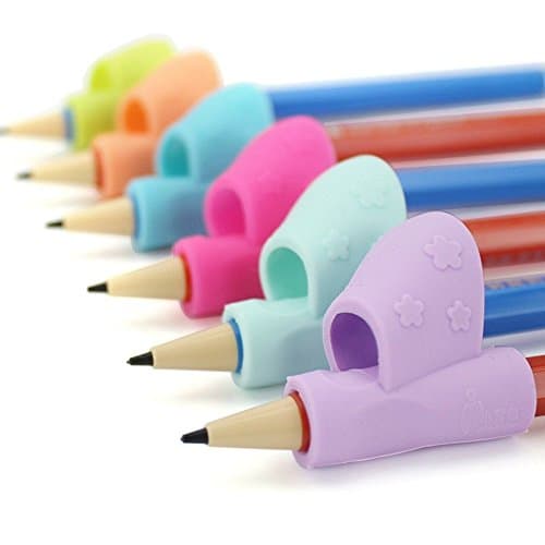 SUNNIOR 3PCS Pencil Grip Writing Posture Aid Tool Corrector Silicone Claw Handle Holder for Children