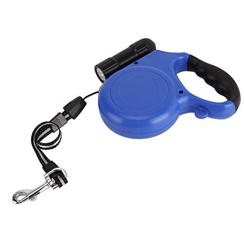 Ltuotu 5M High-grade Pet Automatic Traction Rope Pet Leashes Traction Collar Rope Chain Harness for Medium-sized & Large Dogs (blue)